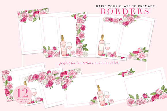 Rosé All Day Design Elements in Illustrations - product preview 5