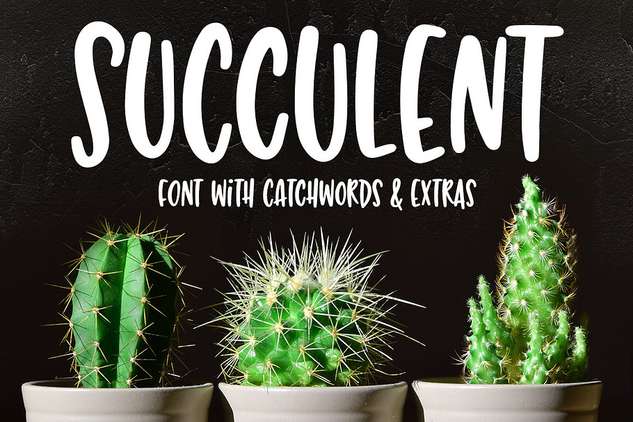 Succulent: a hand-lettered font