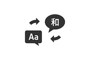 Languages speech bubbles icon