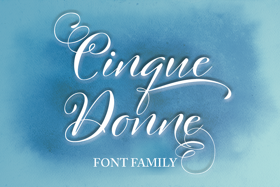 Cinque Donne Font Family in Script Fonts - product preview 8