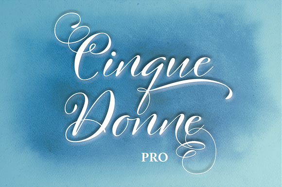 Cinque Donne Font Family in Script Fonts - product preview 3