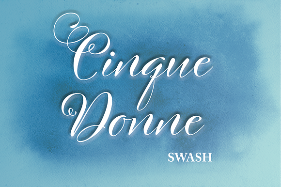 Cinque Donne Font Family in Script Fonts - product preview 4