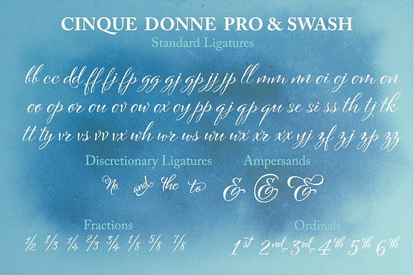 Cinque Donne Font Family in Script Fonts - product preview 8