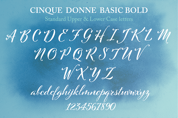 Cinque Donne Font Family in Script Fonts - product preview 9
