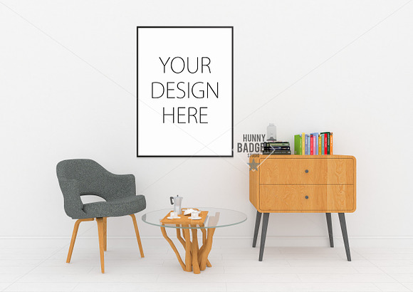 Blank wall mockup - interior mock up in Print Mockups - product preview 1
