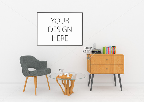 Blank wall mockup - interior mock up in Print Mockups - product preview 2