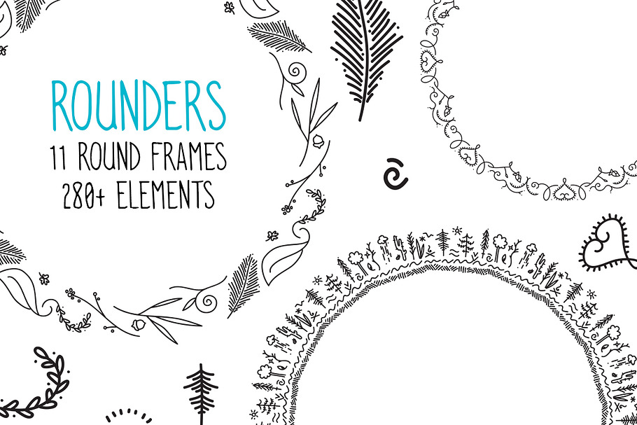 Rounders Round Frames & Elements in Illustrations - product preview 8