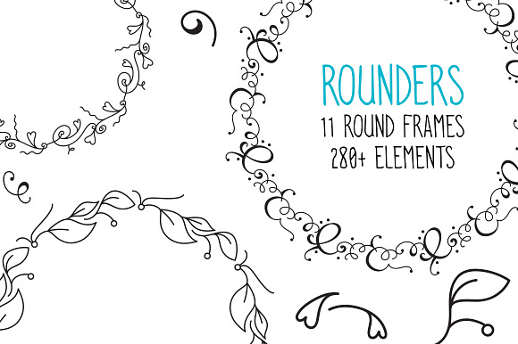 Rounders Round Frames & Elements in Illustrations - product preview 1