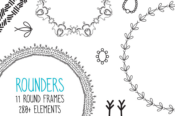 Rounders Round Frames & Elements in Illustrations - product preview 2