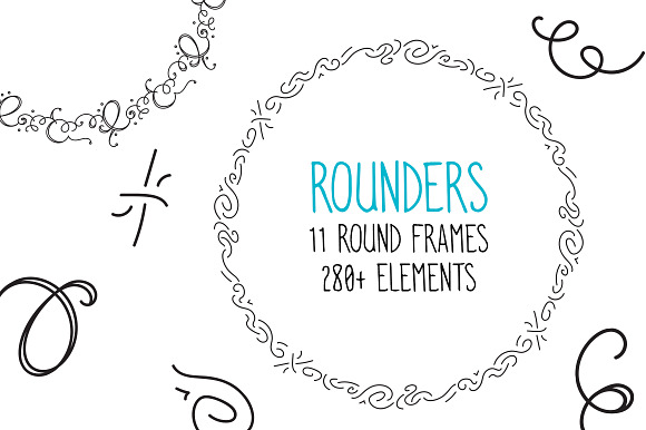 Rounders Round Frames & Elements in Illustrations - product preview 3