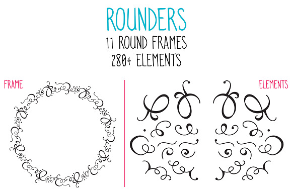 Rounders Round Frames & Elements in Illustrations - product preview 4