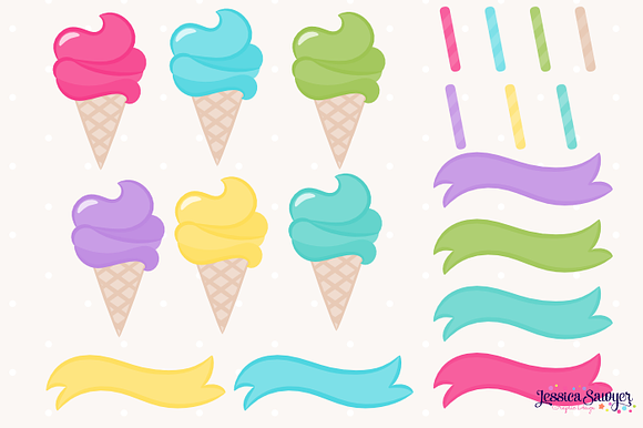 The Ultimate Ice Cream Clipart Pack in Illustrations - product preview 2