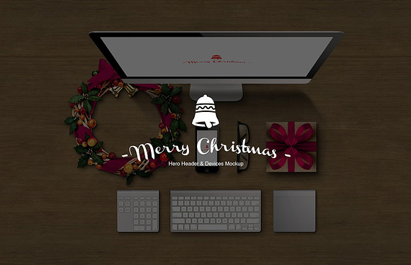 Christmas Header & Mockup in Print Mockups - product preview 1