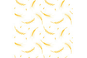 Wheat pattern on a white background.