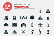 Glyph Icons Monuments Set