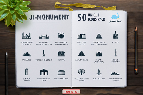 Glyph Icons Monuments Set in Glyph Icons - product preview 3