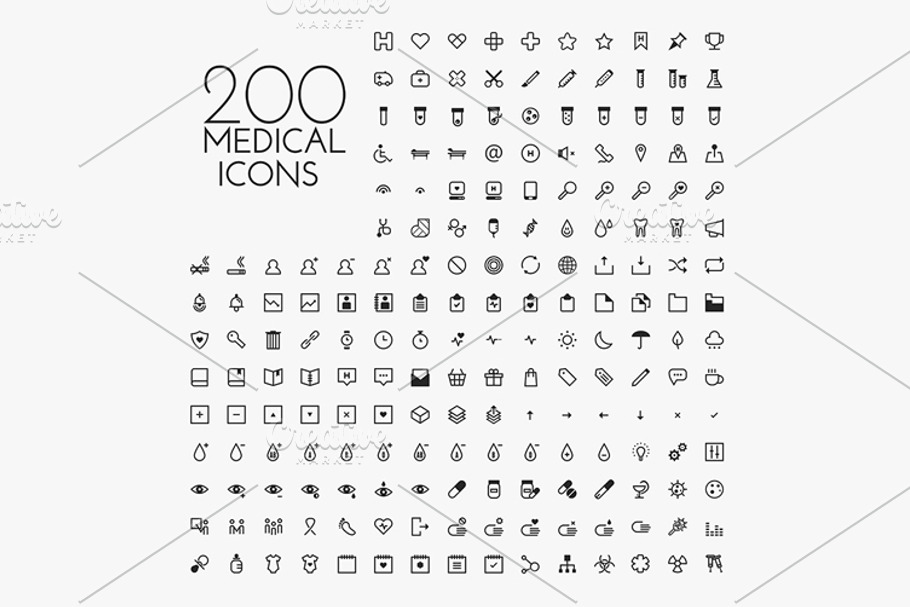 200 x Medical icon