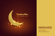 Ramadan Kareem glitter design.