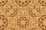 Golden Ornate Seamless Pattern Mosaic