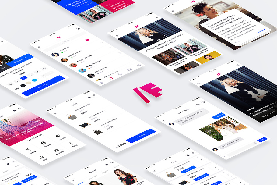 /F Fashion App UI Kit in Templates - product preview 8