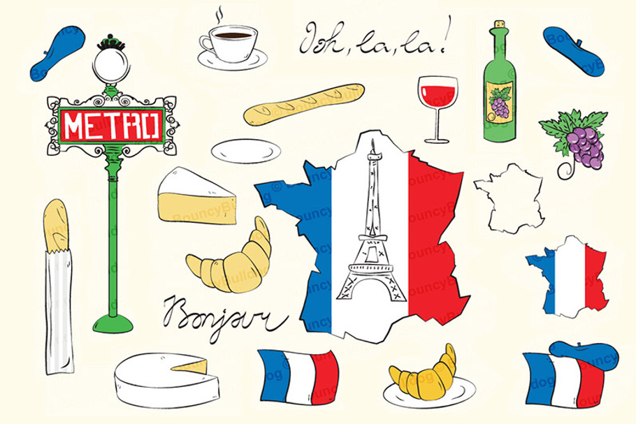 France Paris clipart in Illustrations - product preview 8