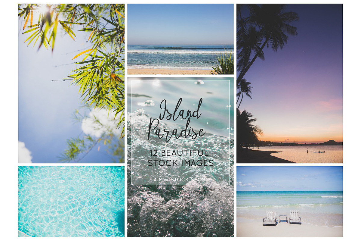 Island Paradise Branding Image Set in Branding Mockups - product preview 8