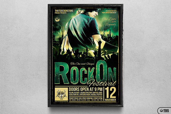 Rock Festival Flyer Template V2 in Flyer Templates - product preview 5