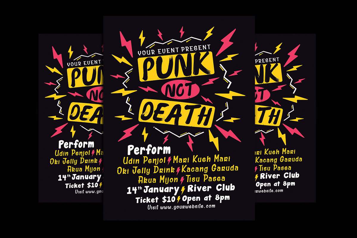 Punk Music Event Flyer in Flyer Templates - product preview 8