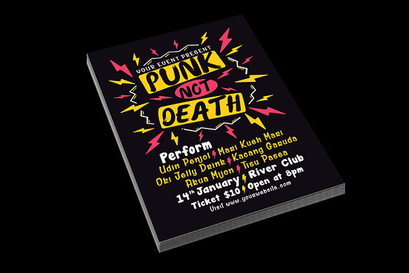 Punk Music Event Flyer in Flyer Templates - product preview 1