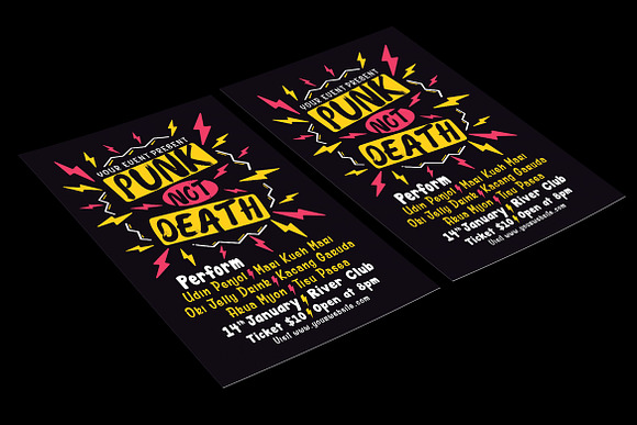 Punk Music Event Flyer in Flyer Templates - product preview 2