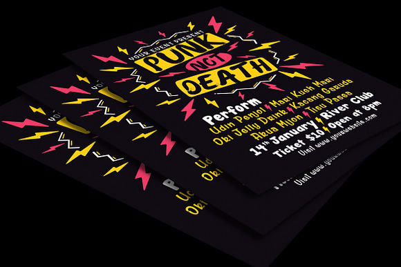 Punk Music Event Flyer in Flyer Templates - product preview 3