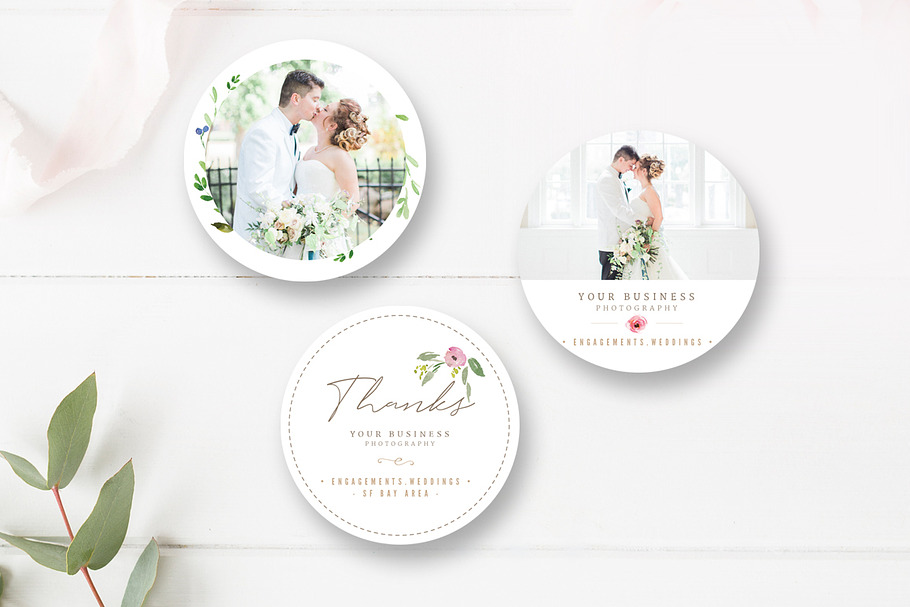 Wedding Photographer Stickers in Stationery Templates - product preview 8