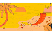 Beach Summer Vector Illustration