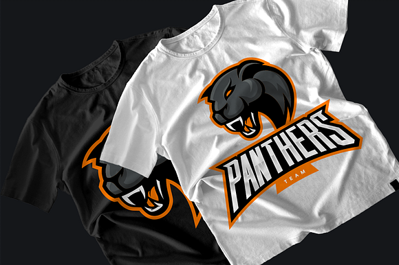Panther mascot sport logo design in Illustrations - product preview 2