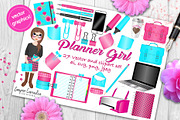 Planner Girl clipart & vector set