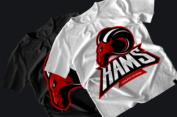 Ram mascot sport logo design in Illustrations - product preview 2