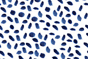 Blue brushstrokes / polka dot