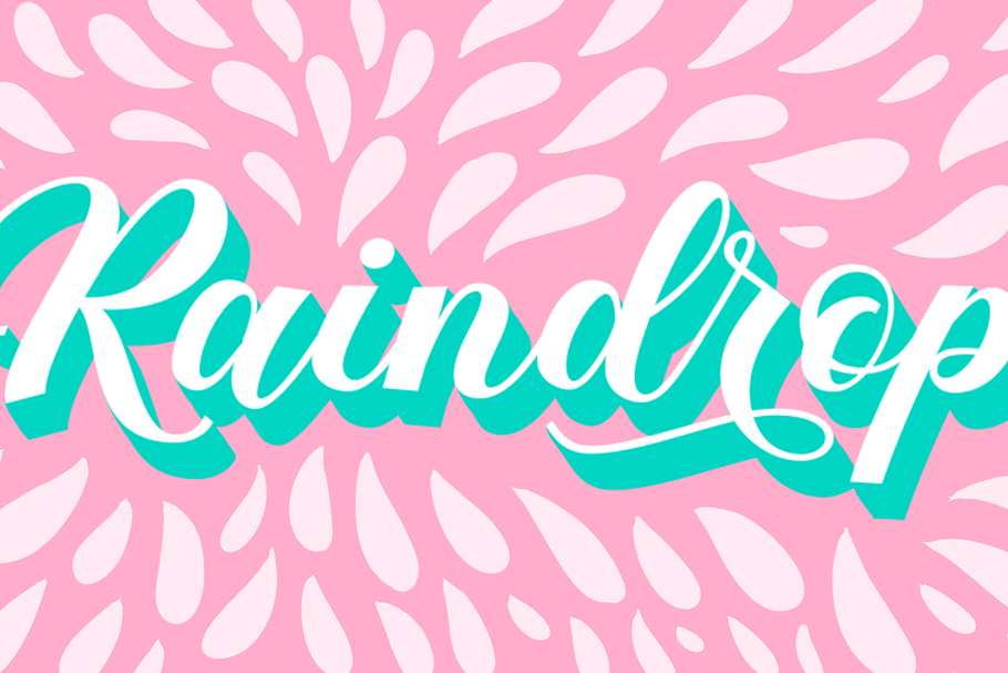 Raindrop in Script Fonts - product preview 8