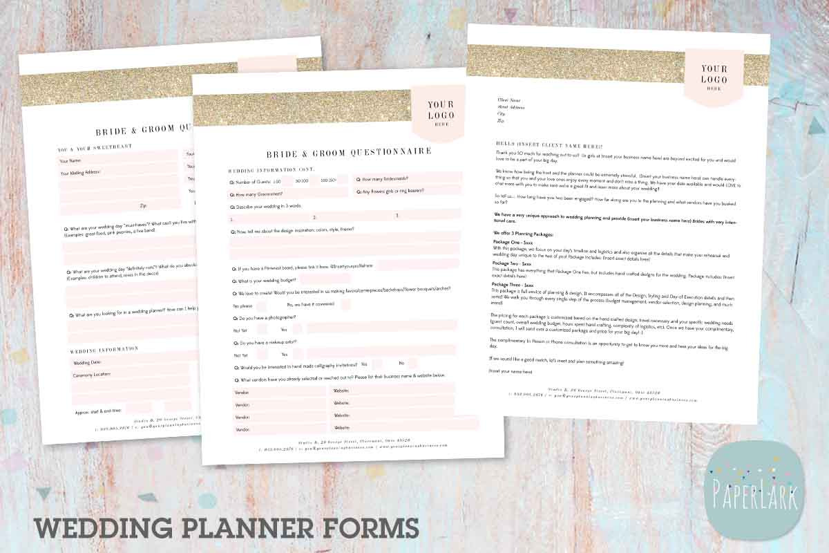 NG029 Wedding Planner Forms in Stationery Templates - product preview 8