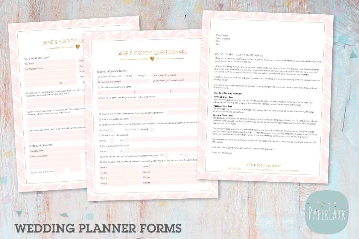 NG034 Wedding Planner Forms in Stationery Templates - product preview 8