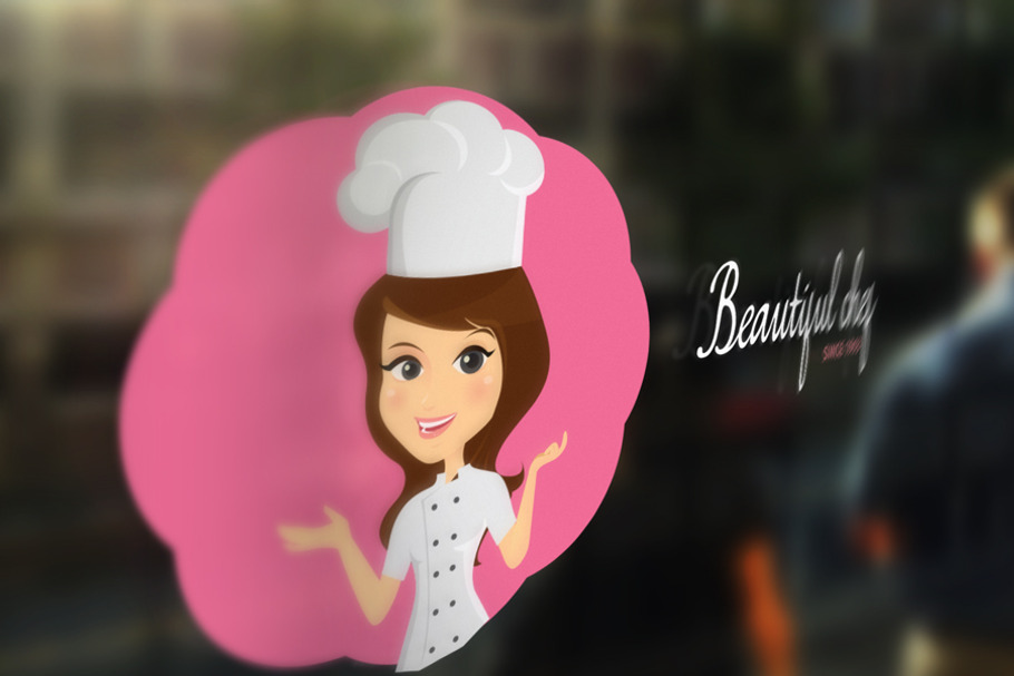 Beautiful Chef in Logo Templates - product preview 8