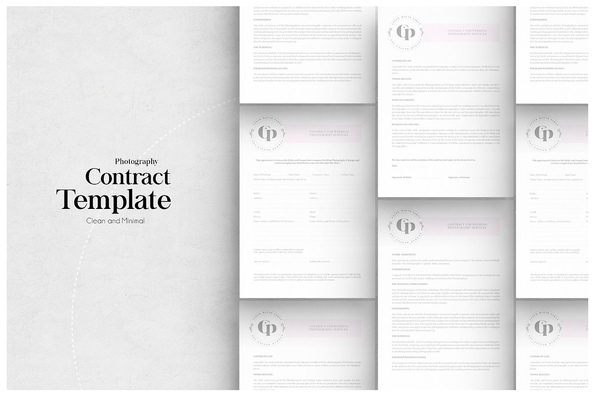 Photographer Contract in Stationery Templates - product preview 8