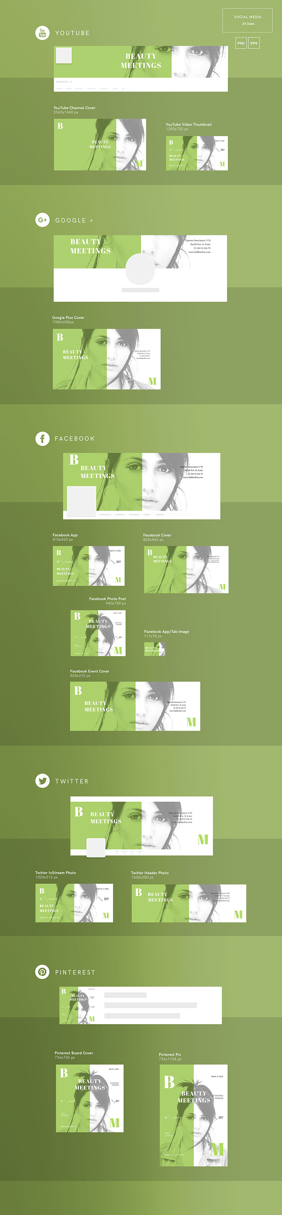 Social Media Pack | Beauty Meetings in Social Media Templates - product preview 2