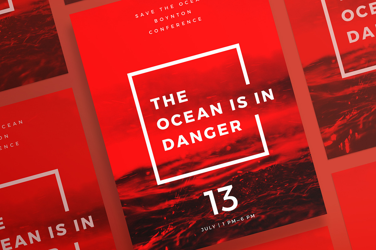 Posters | Ocean in danger in Flyer Templates - product preview 8