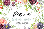 Regina watercolor floral collection