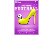 Sporting poster of womens football