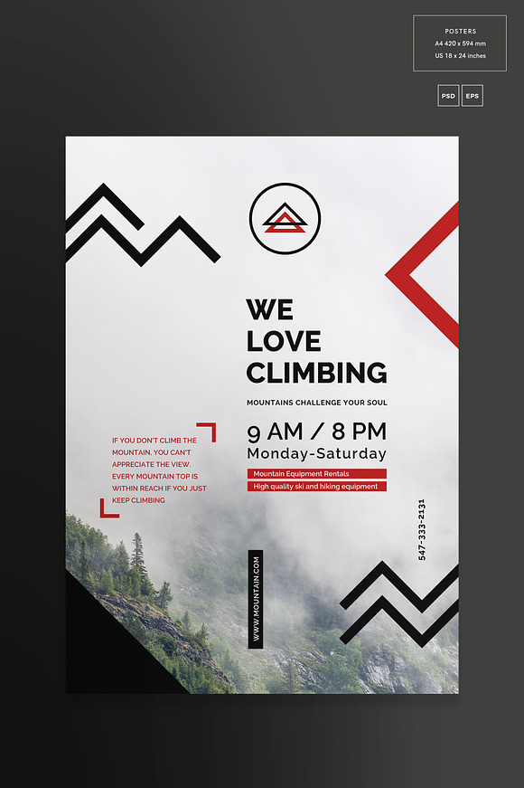 Posters | Mountain in Flyer Templates - product preview 2