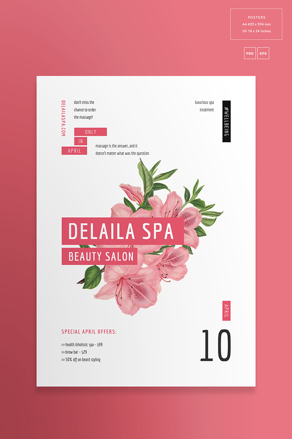Print Pack | Delaila Spa in Templates - product preview 5