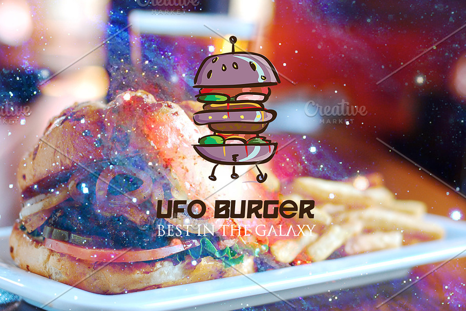 UFO Burger in Logo Templates - product preview 8