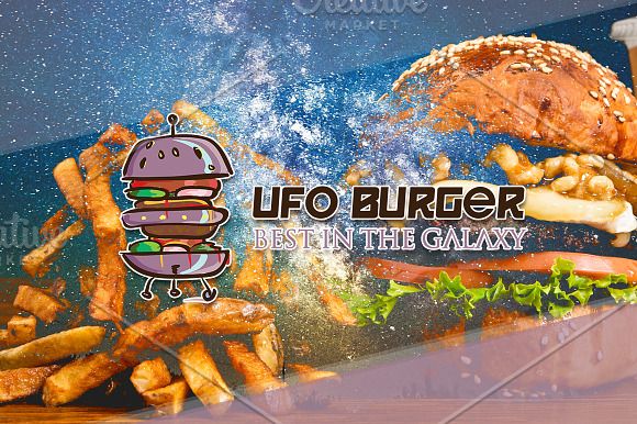 UFO Burger in Logo Templates - product preview 1